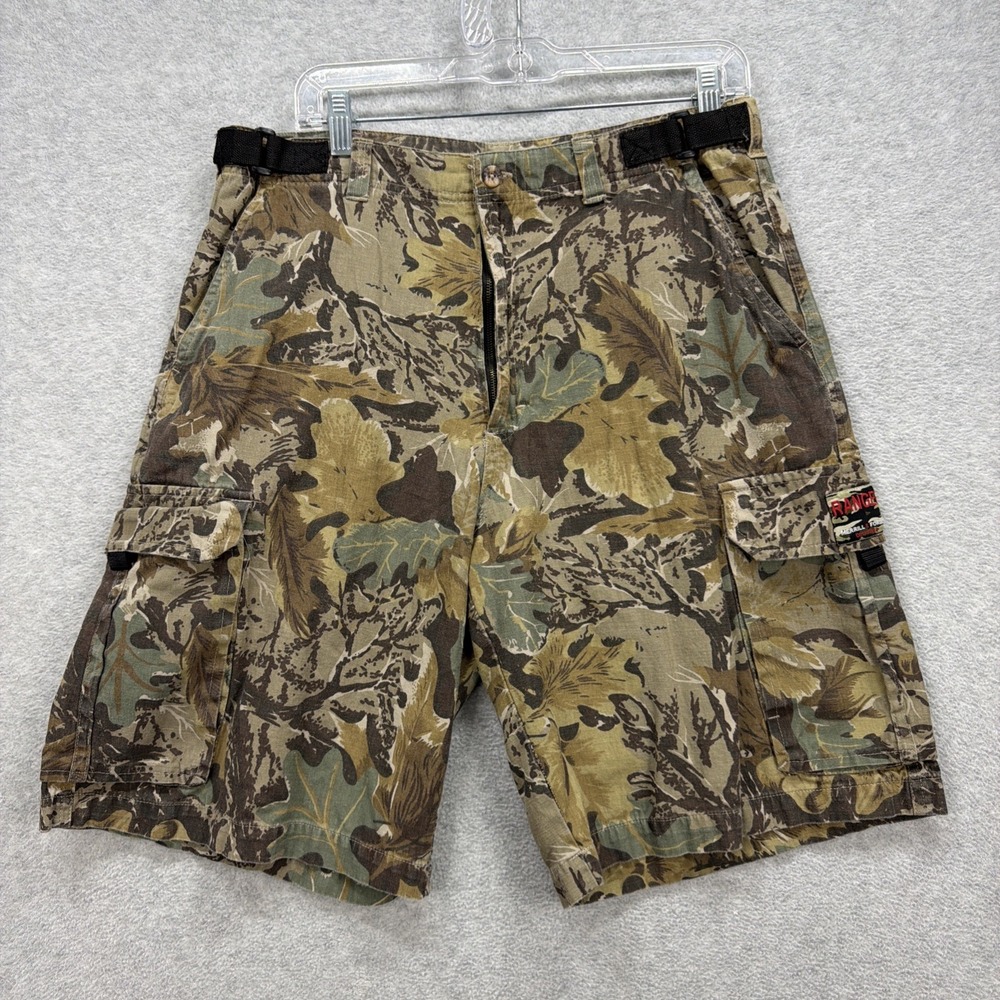 Ranger Merrill & Forbes Shorts Mens 34 Camo Cargo Adjustable Hunting Outdoor Y2K